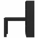 vidaXL Bureau Chêne noir 122 x 67 x 145 cm Bois d'ingénierie