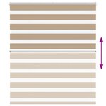 vidaXL Store zèbre marron sable largeur du tissu 120 9 cm polyester