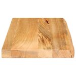 vidaXL Dessus de table à bord vivant 50x40x3 8 cm bois massif manguier