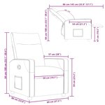 vidaXL Fauteuil inclinable Gris clair Tissu