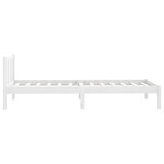 vidaXL Cadre de lit sans matelas blanc bois massif