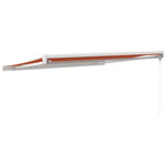 vidaXL Auvent rétractable orange et marron 3 5x2 5m tissu et aluminium