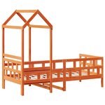 vidaXL Lit de jour avec toit sans matelas 90x200 cm bois massif