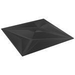 vidaXL Panneaux muraux 48 Pièces noir 50x50 cm XPS 12 m² étoile