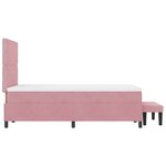 vidaXL Lit à ressorts avec matelas Rose 120 x 200 cm Velours