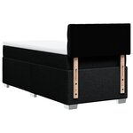 vidaXL Sommier à lattes de lit avec matelas Noir 90x190 cm Tissu