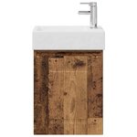 vidaXL Meuble de salle de bain avec robinet Bois ancien
