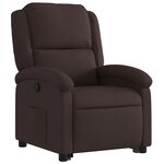 vidaXL Fauteuil inclinable marron foncé tissu