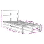 vidaXL Cadre de lit sans matelas 100x200 cm bois massif de pin