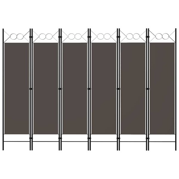 vidaXL Cloison de séparation 6 panneaux Anthracite 240x180 cm