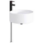 vidaXL Lavabo de salle de bain avec robinet et évacuation Noir Mat