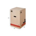Pack and Move - Lot 60 Cartons Déménagement Premium - 40 X 40 X 60 Cm - Résistance 30 KG - Double Épaisseur - Poignées Renforcées - 3 Adhésifs Offerts