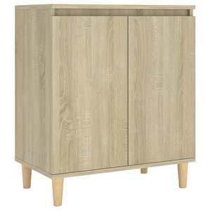 vidaXL Buffet avec pieds en bois Chêne sonoma Bois d'ingénierie