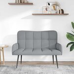 vidaXL Sofa 2 places Gris clair 115 x 61 x 87 cm Tissu