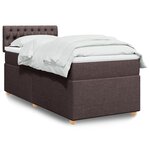 vidaXL Sommier à lattes de lit avec matelas Marron foncé 100x200 cm