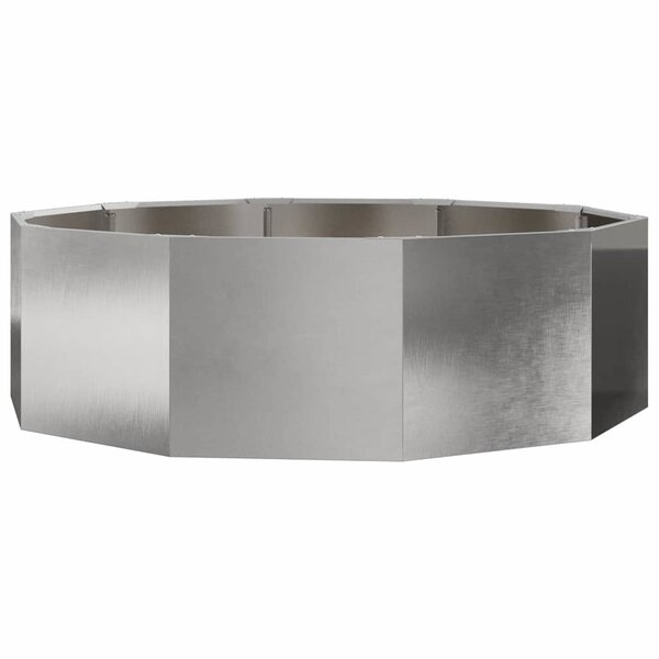 vidaXL Jardinière Argent 120 x 120 x 35 cm Acier inoxydable