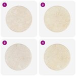 vidaXL Dessus de table Crème Ø50x2 5 cm Marbre