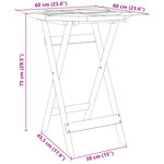 vidaXL Ensemble de bistro pliable 3 Pièces bois d'acacia solide