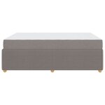 vidaXL Cadre de lit avec matelas Taupe 160 x 200 cm tissu