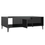 vidaXL Table basse noir brillant 103 5x60x35 cm bois d'ingénierie