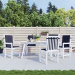 vidaXL Coussins de chaise à dossier bas lot de 4 noir à carreaux tissu