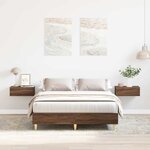 vidaXL Cadre de lit sans matelas chêne marron 120x200 cm