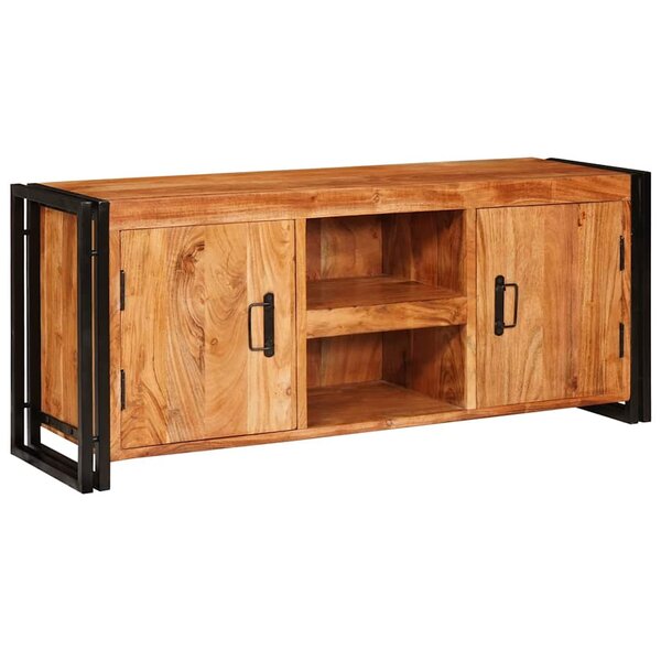 vidaXL Meuble TV Marron 120 x 30 x 50 cm Bois d'acacia massif