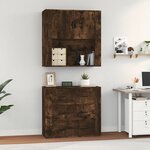 vidaXL Buffet haut Chêne fumé Bois d'ingénierie