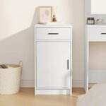 vidaXL Buffet avec tiroir Blanc 40 x 40.5 x 75 cm Bois d'ingénierie
