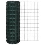 vidaXL Clôture euro Acier 10 x 1 0 m Vert