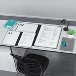 ACROPAQ Carton à dessin A2- 52 x 72 cm  XXL Grand  Avec fermeture élastique  Dos extensible pour plus d'espace- Vert-Noir