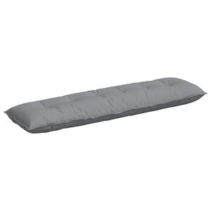 vidaXL Coussin de Dos Gris clair 180 x 19 x 50 cm tissu