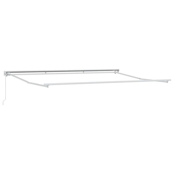 vidaXL Cadre de auvent manuel Réglable Blanc 4 × 3 m Acier