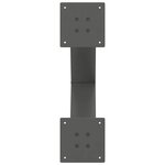 vidaXL Pieds de table basse en forme de X  2 pièces  anthracite  60 x (42-43) cm  acier