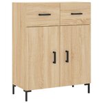 vidaXL Buffet haut Chêne sonoma 69 5x34x180 cm Bois d'ingénierie
