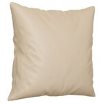 vidaXL Canapé 3 places avec oreillers crème 180 cm tissu microfibre