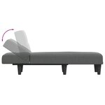 vidaXL Chaise longue gris foncé tissu