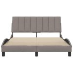 vidaXL Cadre de lit sans matelas taupe 140x200 cm tissu