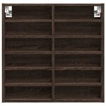 vidaXL Armoire à vitrine chêne marron 60x8 5x58 cm bois d'ingénierie