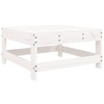 vidaXL Salon de jardin 8 Pièces blanc bois de pin massif