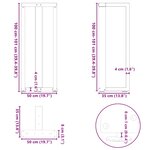 vidaXL Pieds de table de bar en forme de T  2 pièces  noir  50 x 35 x (100-101) cm  acier