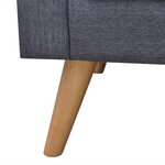 vidaXL Canapé à 2 places Tissu Gris foncé