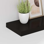vidaXL Étagères murales flottantes 2 Pièces noir 40x23x3 8 cm MDF