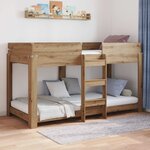 vidaXL Lit Superposé pour Enfants Chêne artisanal 100 x 200 cm