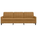 vidaXL Canapé à 3 places Marron 210 cm Velours
