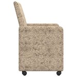 vidaXL Chaises de Salle à Manger avec Roues 2 Pièces Gris clair