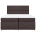 vidaXL Sommier à lattes de lit avec matelas Marron foncé 200x200 cm