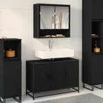 vidaXL Ensemble de mobilier de salle de bain 2 Pièces Chêne noir