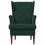 vidaXL Fauteuil Vert foncé Velours