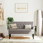 vidaXL Banc avec dossier taupe 120x62x75 5 cm tissu